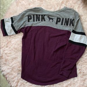 Pink brand oversized crew